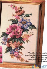 Passion for Peonies by Sheila Hudson from Cross Stitch Collection 105 XSD