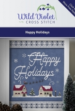 Wild Violet Cross Stitch - Happy Holidays - Free