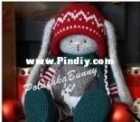 Polushka Bunny - Maria Ermolova - Christmas Gnome Bunny