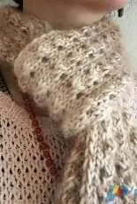 Easy Winter Column Lace Scarf by Ratchadawan Chambers -Free