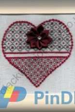 Elizabeth Almond FR0076 Happy Valentine - Blackwork pattern - Free
