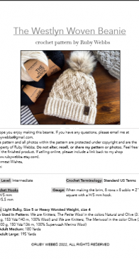 Ruby Webbs - The Westlyn Woven Beanie