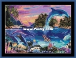 Instant Cross Stitch 8138 - Dolphins in the Sunset