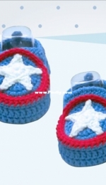 Plain Jane Craft - Jane Zane - Captain America Baby Shoe - Free