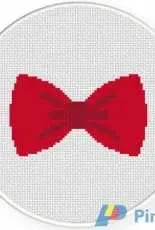 Daily Cross Stitch - Red Bow Tie