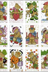 Joan Elliott - JE226 - A  Year  of Teddies XSD + PCS9