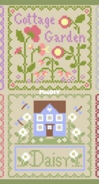 Country Cottage Needleworks - Cottage Garden Series - Violet, Cottage Garden, Bluebell, Peony, Daisy, Rose