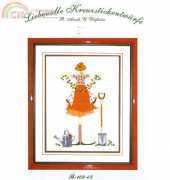 Liebevolle Kreutzstichenwurfe LKE B-102-07 Lulu Belle mit Erdbeeren/ with Strawberries xsd