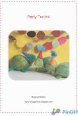Vintage Ric Rac Party Turtles  Jodie Carleton 2010 (Felt)