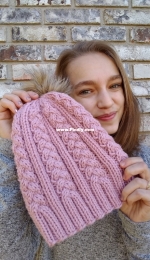 Blushing Braids Beanie by Amy Kate Sutherland