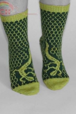Lizard socks by Beate Zäch (nadelundfaden)-English