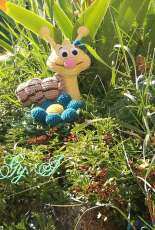 Snail with blue flower