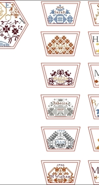 Needleprint Quaker Basket XSD