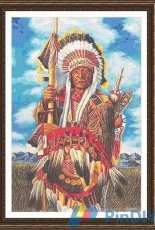 Classic Cross Stitch 297MSC08 - Anon - American Indian