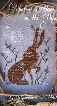 Winter Hare in the Rosehips  by Goodflora Stitchwort - PCS + XSD