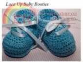 cheryls crochet lace up baby booties