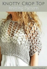 Knotty crop top - Jackie M - Rustiknits