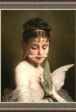 Art-goblen - Girl with a Dove - S Nedelcheva
