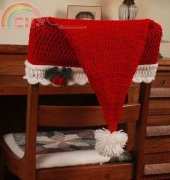 Crochet Memories 0605 - Cylinda Mathews:Santa Hat Chair Back Cover