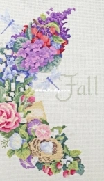 Continuation of the embroidery process "Wreath of four seasons"