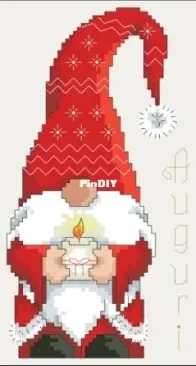 Gnome with candle/Gnomo con candela By Simonetta Sabatucci