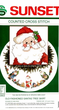 Dimensions Sunset 18326 Old-fashioned Santas Tree Skirt XSD