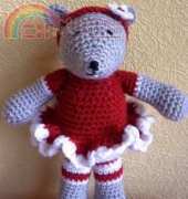 Yellow Pink and Sparkly - Janet McMahon - Christmas Bear
