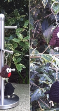 Crochet at Teris - Teri Hamilton - Penguin and Robin Keychains - Free