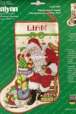 Janlynn 140-209 Whispering to Santa Stocking by Joan Elliott PCS