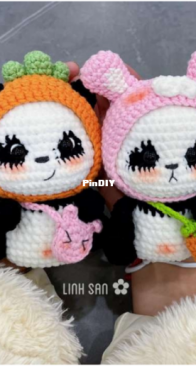 Linh San Handmade - Linhsan - Mini Bear Cosplay - Bunny Bear and Carrot Bear