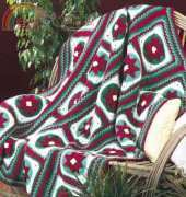 Christmas Poinsettia Afghan by Rosetta Harshman 1997
