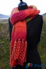 Rivière Colorée Scarf by Camille Coizy -Eng,French-Free