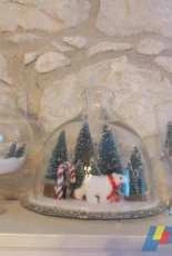 Winter village in a jar