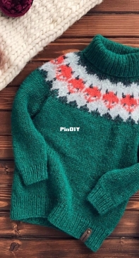 Foxes lopy kids icelandic sweater by Yana Markevich Russian