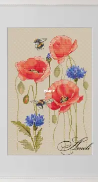 Ameli-Bumblebees in poppies and cornflowers
