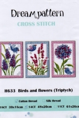 Dream Pattern H633 - Birds and Flowers (Tryptich)