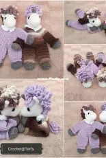 Crochet At Teris - Teri Hamilton -  Unicorn in Pyjamas Lovey - Free