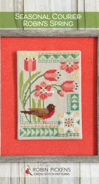Robin Pickens Cross Stitch Patterns - Seasonal Courier - Robin's Spring