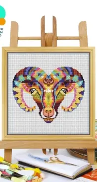 Awesome Pattern Studio - CS593 - Mandala Horn Sheep XSD