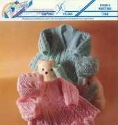Teddy Knitting Yarns - 744 DK- Matinee Coats, Bonnet & Socks