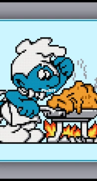 Cross Stitch Quest - Chef Smurf - free