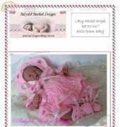 babydoll hand knit D12 lacy cabled angel set 10-16"