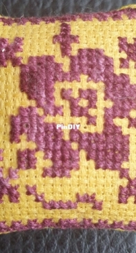 Cross stitch needle pillow