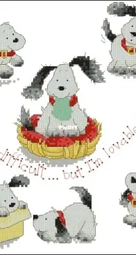 Puppy Love by Margaret Sherry from Cross Stitcher 208 PCS + XSD