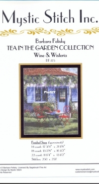 Mystic Stitch Inc. - Tea On The Terrace Collection - BF-175 Wine & Wisteria By Barbara Felisky