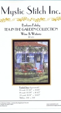 Mystic Stitch Inc. - Tea On The Terrace Collection - BF-175 Wine & Wisteria By Barbara Felisky