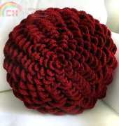 Crochet Spot - Rachel Choi - Round Flower Pillow Cover