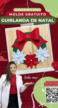 Atelie da Beta - Roberta Ferreira - Christmas Garland - Guirlanda de Natal - Portuguese - Free