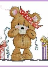 Cookie Bear Birthday from The World Of Cross Stitch 230