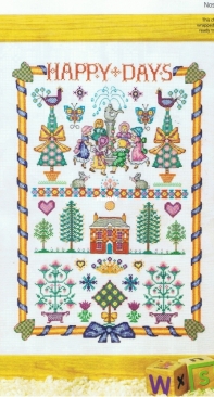 Happy Days Are Here Again - Nostalgic Sampler by Karen Brittans from Cross Stitch Gold 100